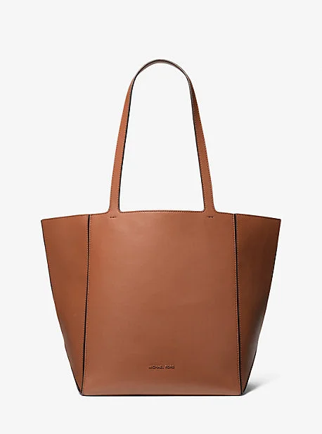 Michael Michael Kors Bags for job fairs to make a memorable impressionMK Jordi Large Leather Tote Bag - Brown - Michael Kors