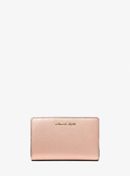 Michael Michael Kors Bags for film festivals in a red - carpet - worthy styleMK Medium Pebbled Leather Wallet - Pink - Michael Kors