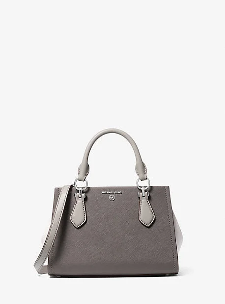 pebbled leather Michael Michael Kors Bags for durabilityMK Marilyn Small Color-Block Saffiano Leather Crossbody Bag - Grey - Michael Kors