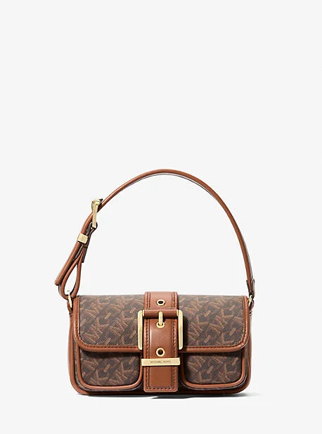 Michael Michael Kors Bags for couples traveling together in a coordinated styleMK Colby Extra-Small Empire Signature Logo Shoulder Bag - Brown - Michael Kors