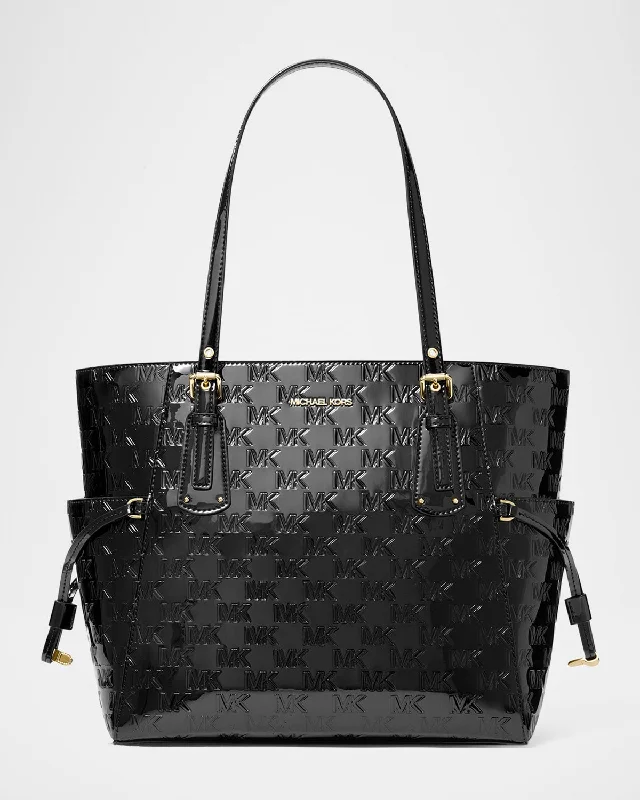 Michael Michael Kors Bags for shopping sprees in the cityVoyager Monogram Patent Tote Bag