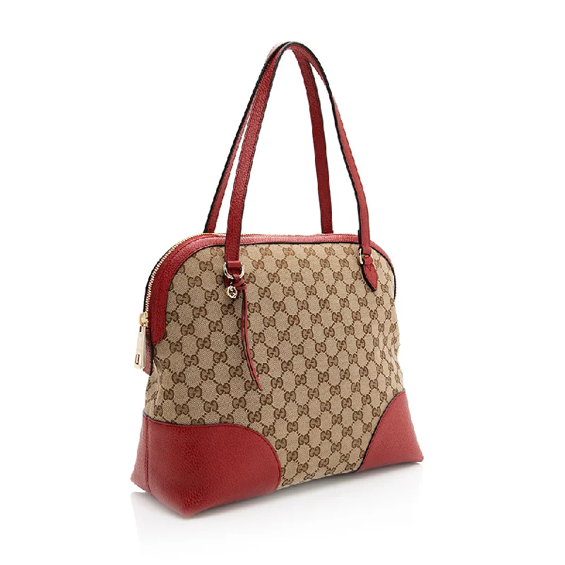 Gucci Marmont bags for women with quilted leather exteriorsGucci GG Canvas Bree Dome Shoulder Bag (SHF-20626)