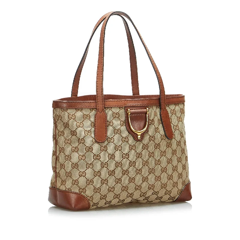 Medium - sized Women Gucci handbags for everyday useGucci GG Canvas Stirrup Handbag (SHG-4H8XJO)