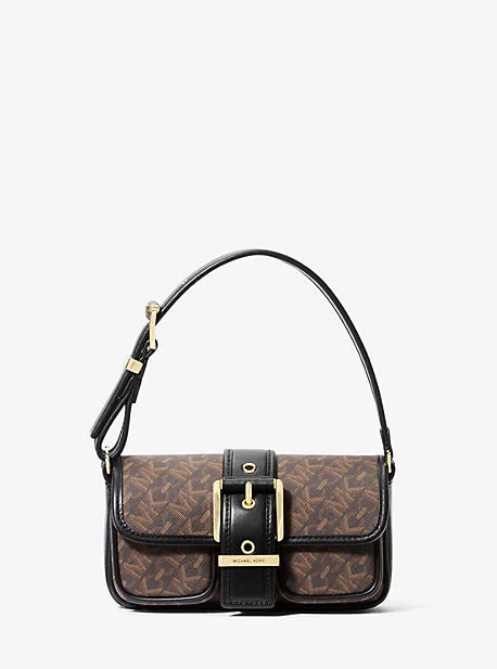 Michael Michael Kors Bags for solo travelers for a sense of luxury on the goMK Colby Extra-Small Empire Signature Logo Shoulder Bag - Brown - Michael Kors