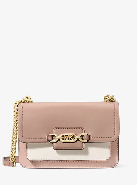 Michael Michael Kors Bags for honeymooners in a romantic styleMK Heather Large Color-Block Leather Shoulder Bag - Pink - Michael Kors