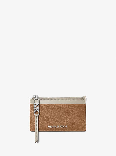 small crossbody Michael Michael Kors Bags for hands - free shopping tripsMK Empire Small Pebbled Leather Card Case - Natural - Michael Kors