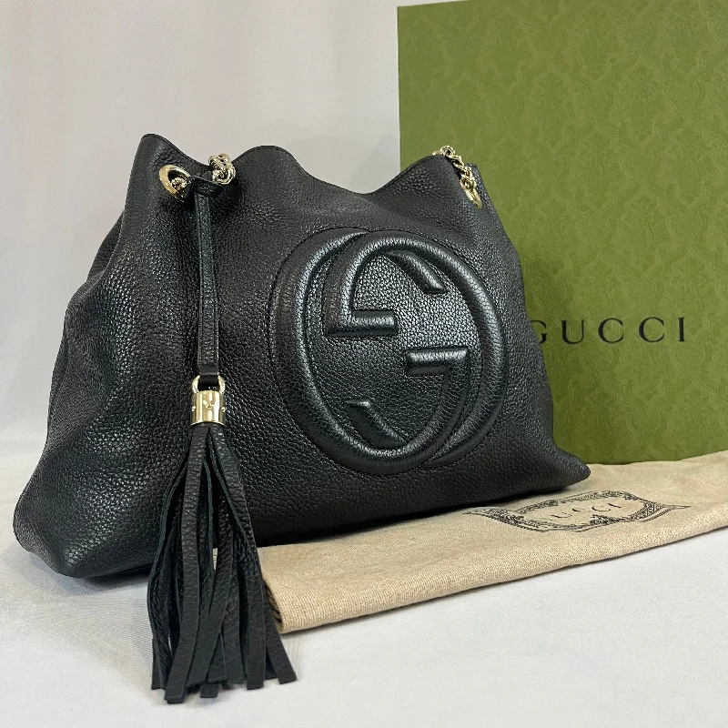 Gucci Dionysus bags for women with tiger - head claspsGucci - Sac Soho cuir grainé