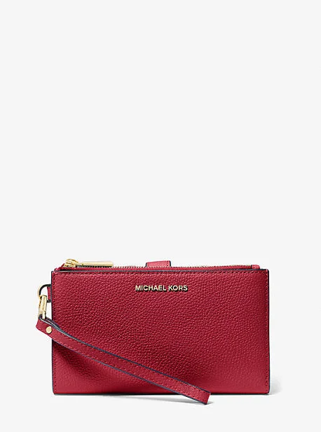 Michael Michael Kors Bags with monogrammed patterns for a personalized feelMK Adele Leather Smartphone Wallet - Red - Michael Kors