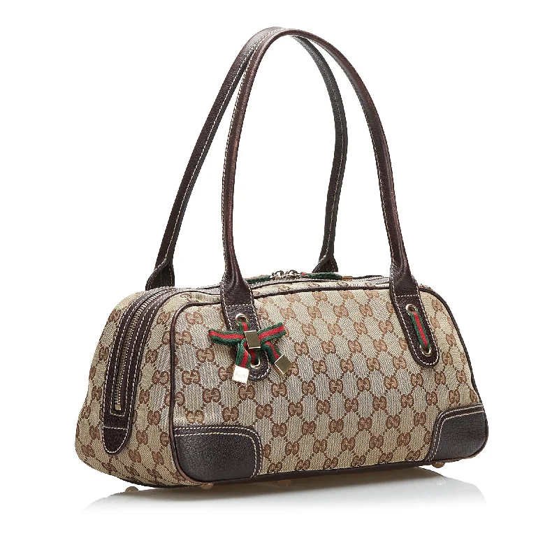 Women Gucci Sylvie bags with a leather - wrapped handleGucci GG Canvas Princy Shoulder Bag (SHG-e5qvjf)