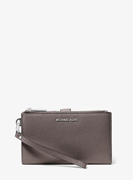 Michael Michael Kors Bags for DIY craft fairs to carry suppliesMK Adele Leather Smartphone Wallet - Grey - Michael Kors