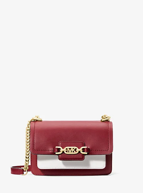 Michael Michael Kors Bags with interior pockets for better organizationMK Heather Extra-Small Color-Block Leather Crossbody Bag - Red - Michael Kors