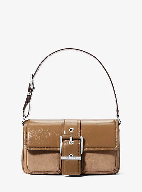 Michael Michael Kors Bags for housewarming parties to carry small giftsMK Colby Medium Crackled Leather Shoulder Bag - Brown - Michael Kors