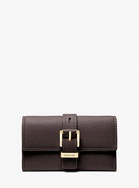 Michael Michael Kors beach bags with water - resistant materialMK Nolita Medium Pebbled Leather Tri-Fold Wallet - Brown - Michael Kors