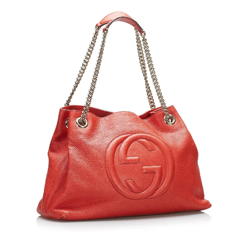 Women Gucci Sylvie bags with a leather - wrapped handleGucci Soho Chain (SHG-kVCDMw)