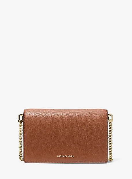 Michael Michael Kors Bags for networking events to stand out from the competitionMK Jet Set Medium Pebbled Leather Crossbody Bag - Brown - Michael Kors