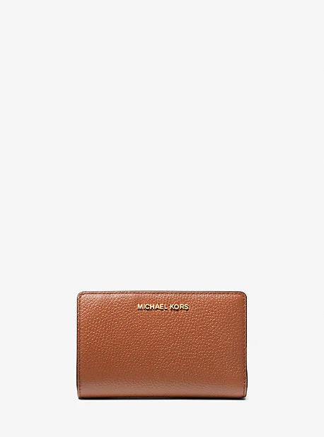 Michael Michael Kors laptop bags for professionals on the goMK Medium Pebbled Leather Wallet - Brown - Michael Kors