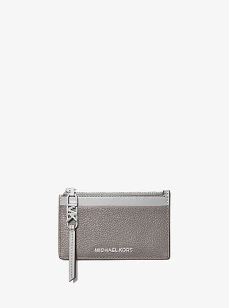 Michael Michael Kors Bags for photography workshops to hold camera equipmentMK Empire Small Pebbled Leather Card Case - Grey - Michael Kors