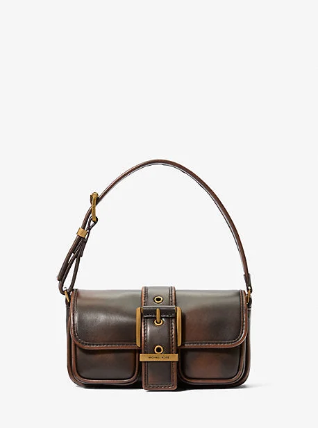 Michael Michael Kors Bags for backpackers who want a touch of luxuryMK Colby Extra-Small Burnished Leather Shoulder Bag - Brown - Michael Kors