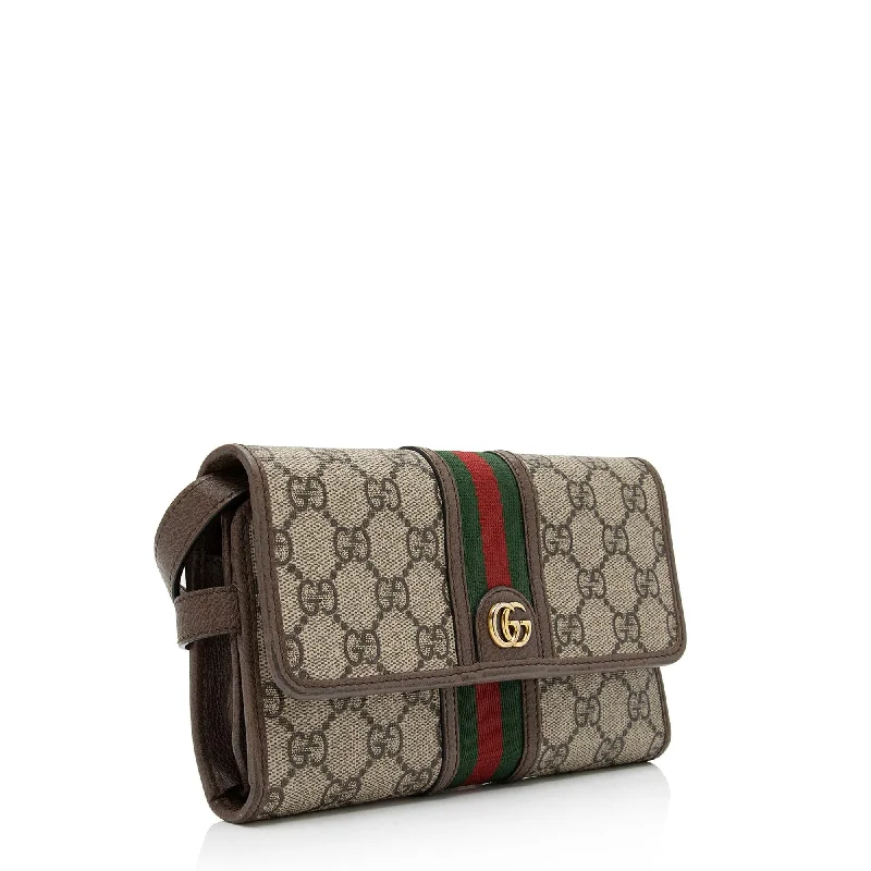 Ladies Gucci shoulder bags with a single - handle designGucci GG Supreme Ophidia Tri-Fold Wallet Crossbody Bag (SHF-qymUM5)