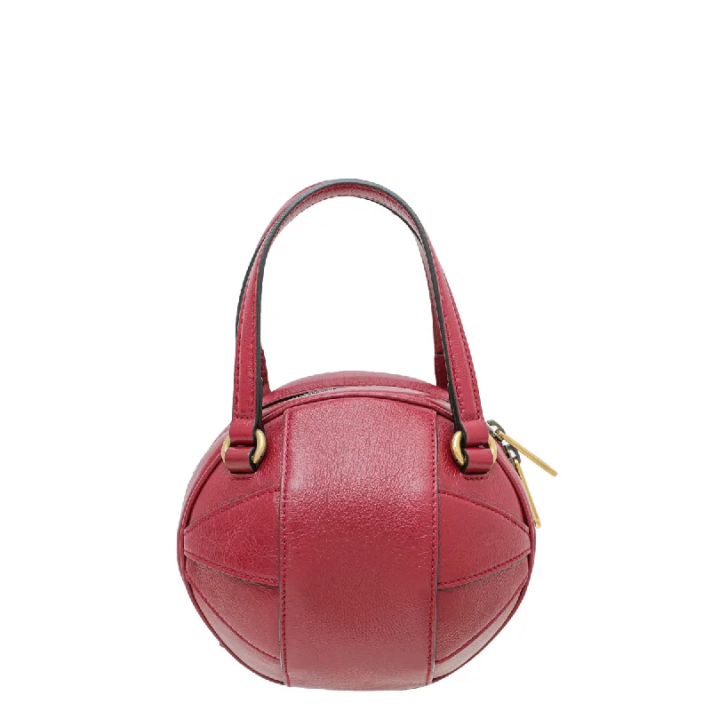 Women Gucci crossbody bags in a bold red colorGucci Vulcanic Red Tifosa Basketball Water Buffalo Mini Bag