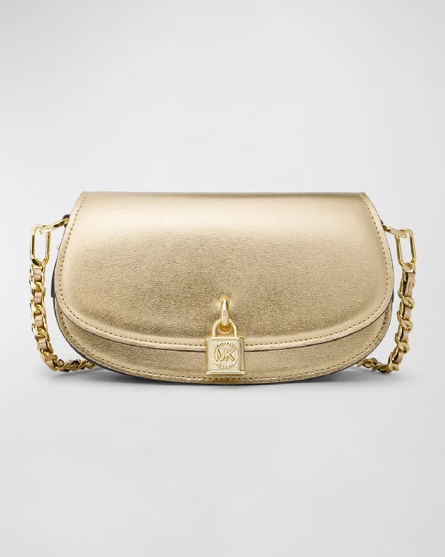 Michael Michael Kors Bags for historical reenactments in an appropriate period - style designSmall East-West Metallic Chain Shoulder Bag