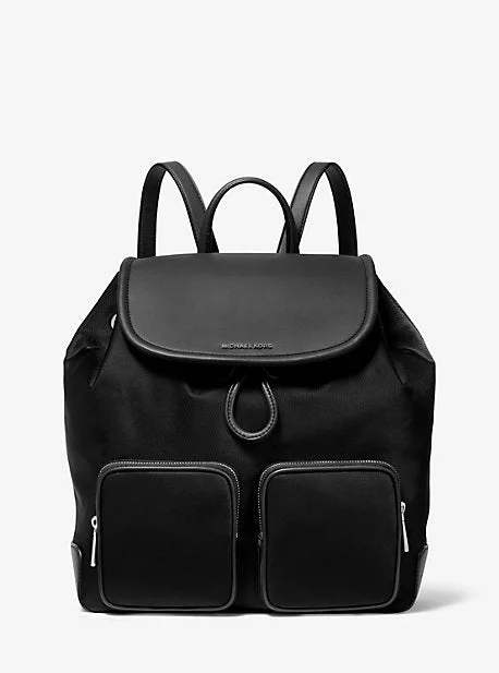 Michael Michael Kors Bags for technology expos in a tech - savvy and stylish designMK Cara Large Nylon Backpack - Black - Michael Kors