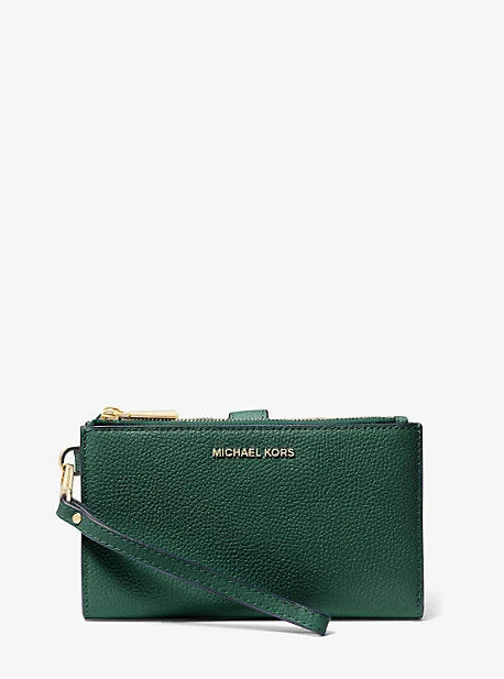 Michael Michael Kors Bags for hiking trips in a lightweight and functional designMK Adele Leather Smartphone Wallet - Green - Michael Kors