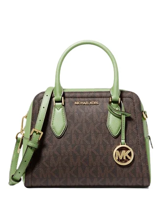 Michael Michael Kors Bags for shopping sprees in the cityMichael Michael Kors Ayden Medium Logo and Faux Leather Satchel