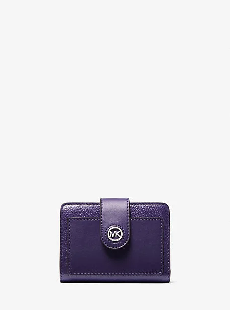 Michael Michael Kors Bags for fashion bloggers to showcase on social mediaMK Mercer Small Leather Wallet - Purple - Michael Kors