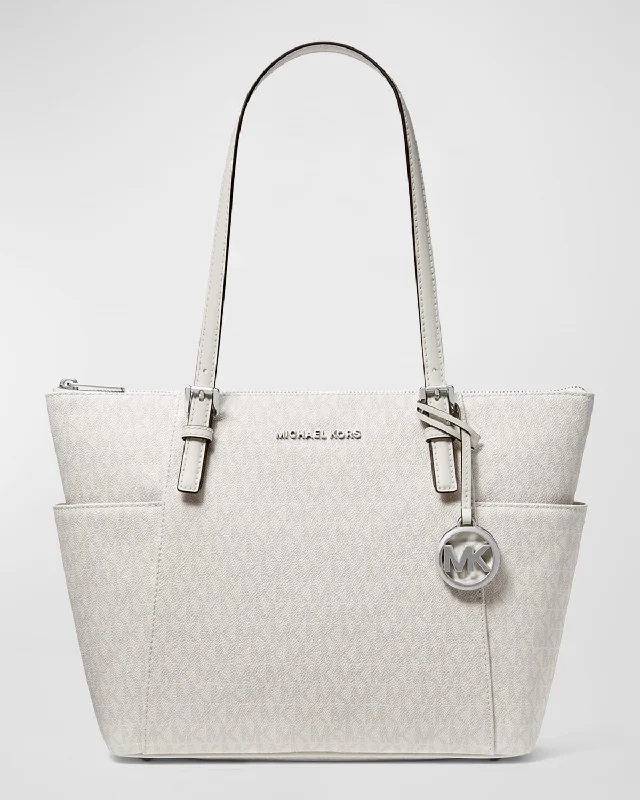 Michael Michael Kors laptop bags for professionals on the goEast-West Monogram Leather Tote Bag