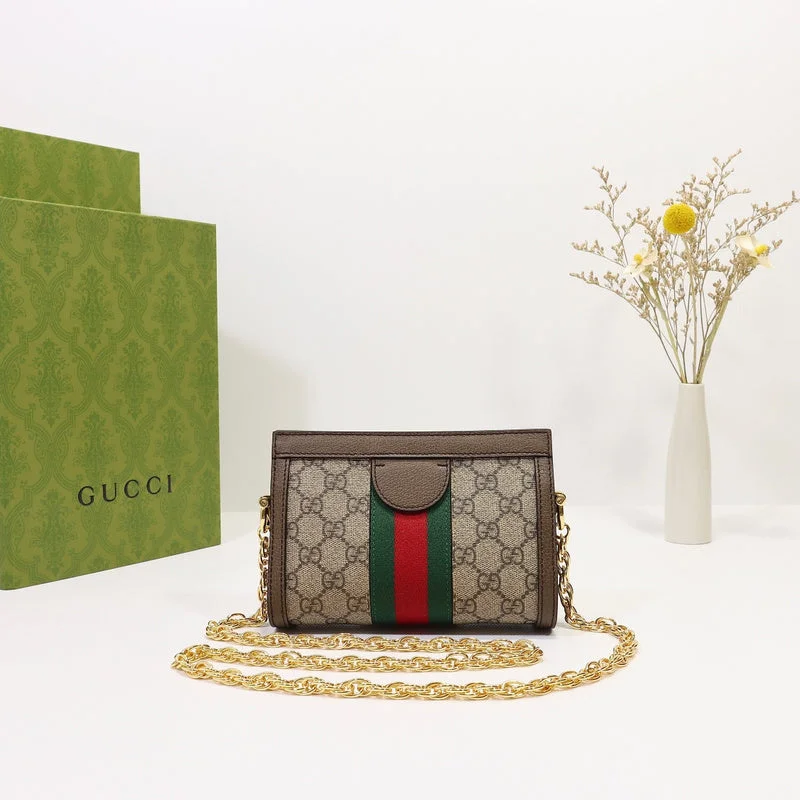 Women Gucci bags with a zip - around closure for securityWF - Gucci Bags - 1587