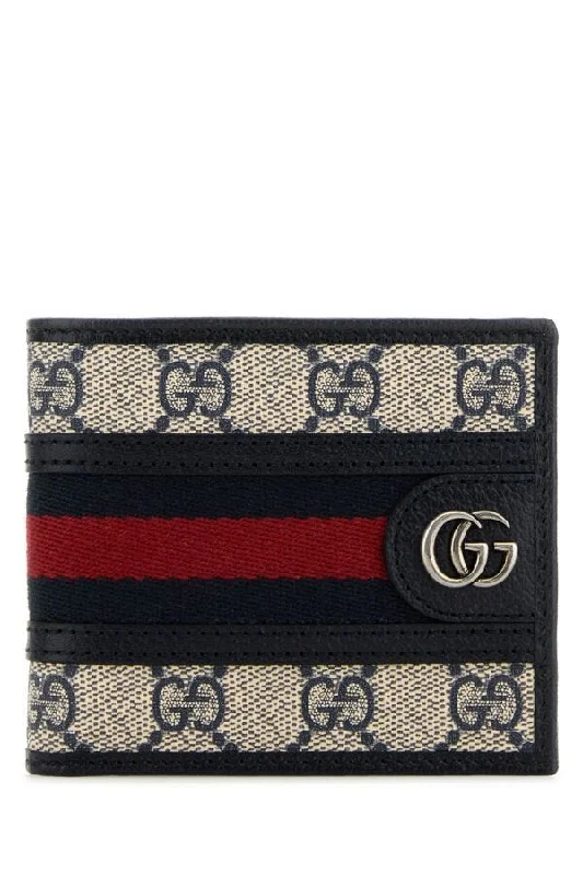 Gucci tote bags for women with a printed Gucci logoGucci Woman Gg Supreme Fabric Wallet