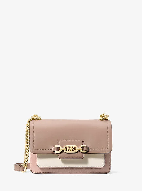 Michael Michael Kors Bags for award shows to complete the look of the attendeesMK Heather Extra-Small Color-Block Leather Crossbody Bag - Pink - Michael Kors