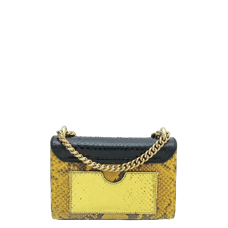 Gucci crossbody bags for women with adjustable leather strapsGucci Tricolor Python Padlock Chain Small Bag