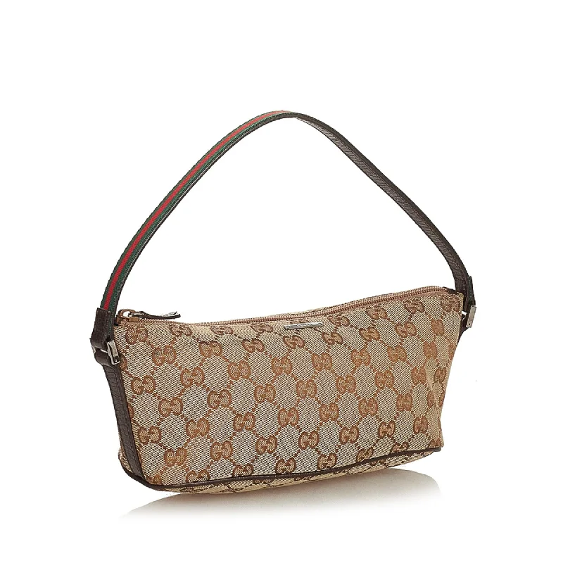 Ladies Gucci Dionysus bags with a chain - link shoulder strapGucci GG Canvas Boat Baguette (26182)