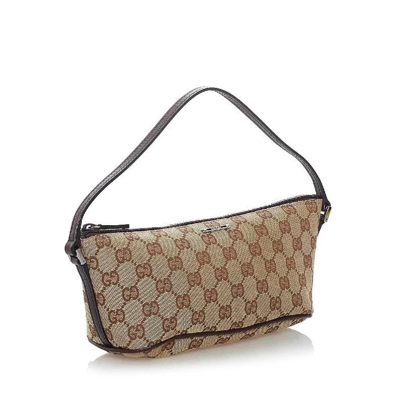 Ladies Gucci Dionysus bags with a chain - link shoulder strapGucci GG Canvas Boat Baguette (30775)