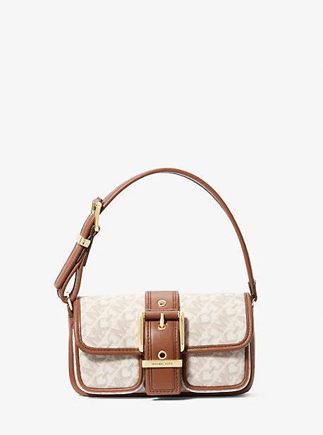 Michael Michael Kors Bags for shopping sprees in the cityMK Colby Extra-Small Empire Signature Logo Shoulder Bag - Natural - Michael Kors