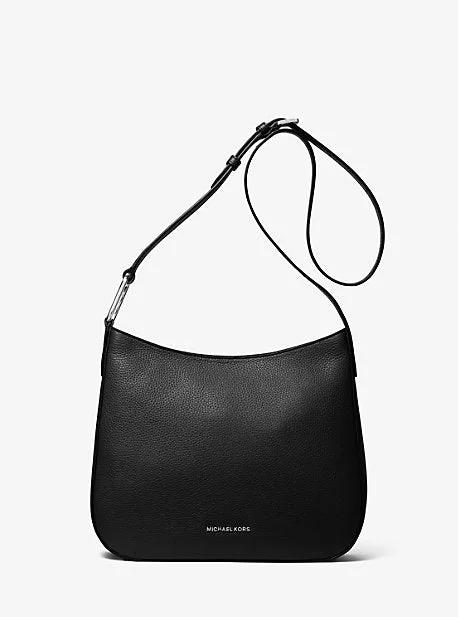 Michael Michael Kors bucket bags in classic black for a timeless lookMK Kensington Large Pebbled Leather Crossbody Bag - Black - Michael Kors