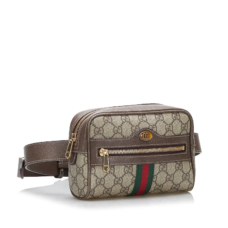 Women Gucci bags with a magnetic snap closure for easy accessGucci GG Supreme Ophidia Belt Bag (SHG-Z4XAJs)