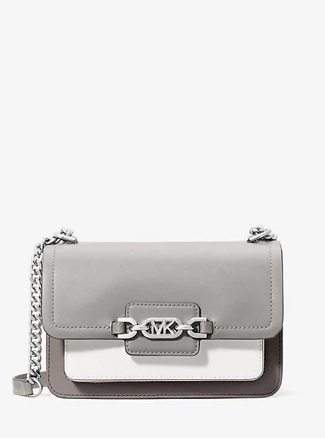 Michael Michael Kors Bags for weddings as a stylish accessoryMK Heather Large Color-Block Leather Shoulder Bag - Grey - Michael Kors