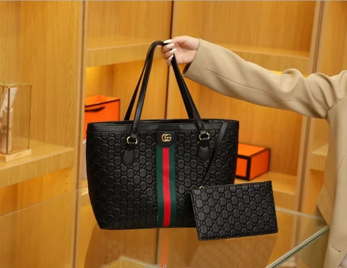 Women Gucci Sylvie bags with a crystal - embellished web stripeGucci tote Handbag