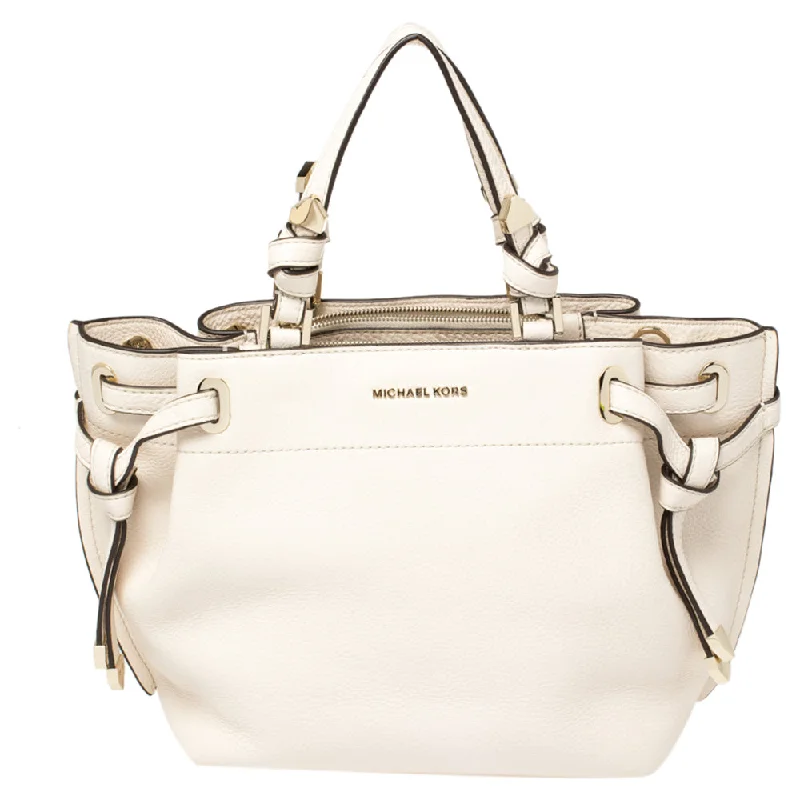 Michael Michael Kors Bags for theater performances in a sophisticated and elegant styleCream Leather Greta Shoulder Bag