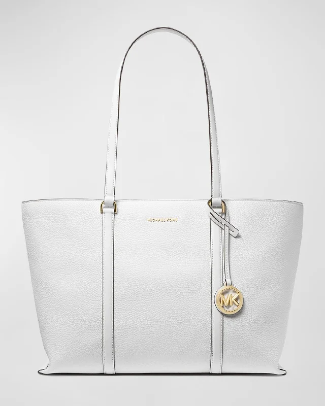 Michael Michael Kors beach bags with water - resistant materialLarge Leather Tote Bag