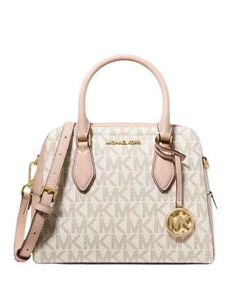 Michael Michael Kors Bags for book club meetings in a classic mannerMichael Michael Kors Ayden Medium Logo and Faux Leather Satchel