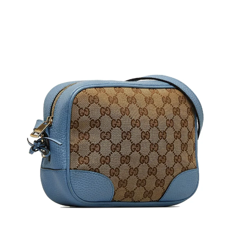 Gucci tote bags for women with a double - handle designGucci GG Canvas Bree Crossbody Bag (hyTvVP)