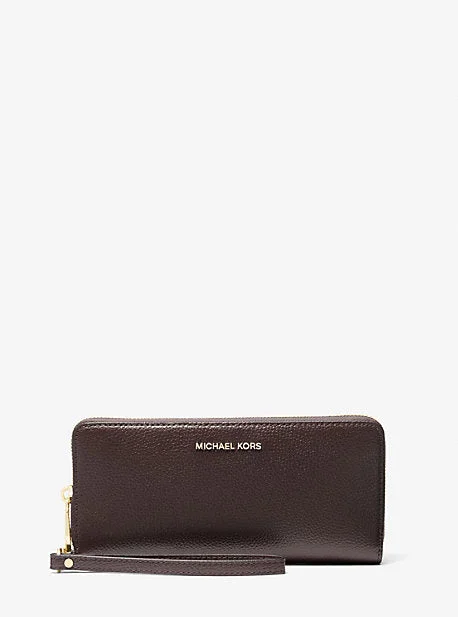 Michael Michael Kors Bags for DIY craft fairs to carry suppliesMK Jet Set Travel Large Pebbled Leather Continental Wallet - Brown - Michael Kors