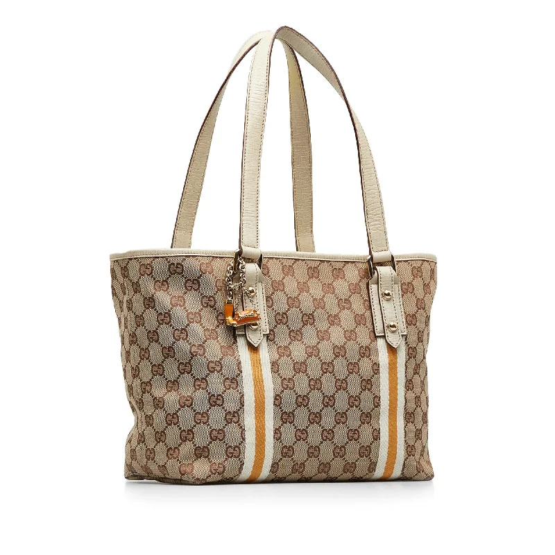 Gucci handbags for women with a beaded trimGucci GG Canvas Jolicoeur Tote Bag (SHG-uGHpXk)