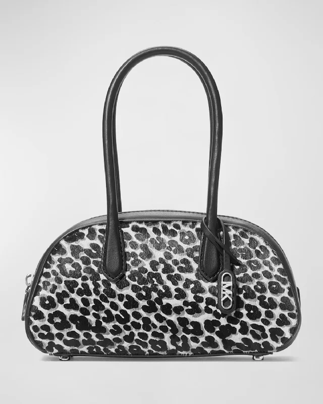 Michael Michael Kors diaper bags for new parentsLulu Small Leopard Calf Hair Satchel Bag