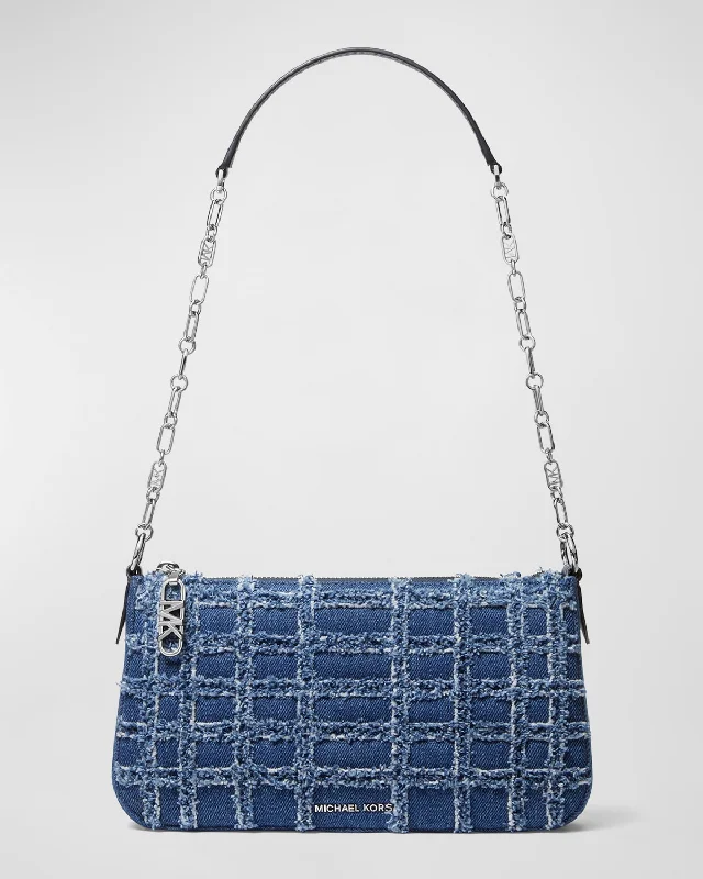 Michael Michael Kors Bags for birthday parties in a fun and stylish wayEmpire Distressed Denim Pouchette Shoulder Bag