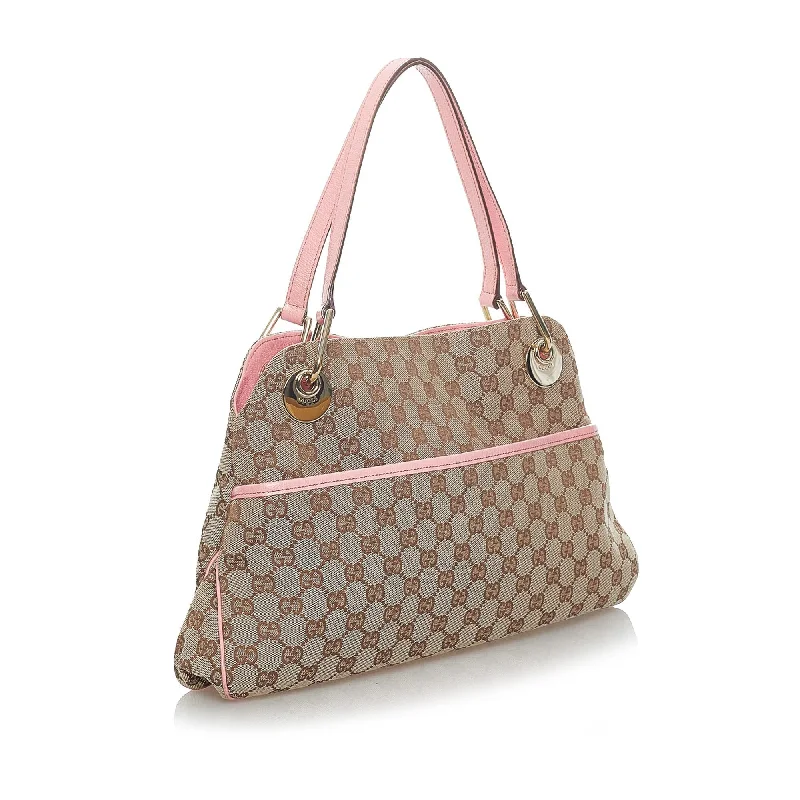 Gucci Marmont bags for women with a snakeskin - effect panelGucci GG Canvas Eclipse Tote Bag (32817)